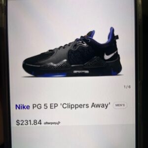 Nike Black and Blue PG 5 EP Sneakers